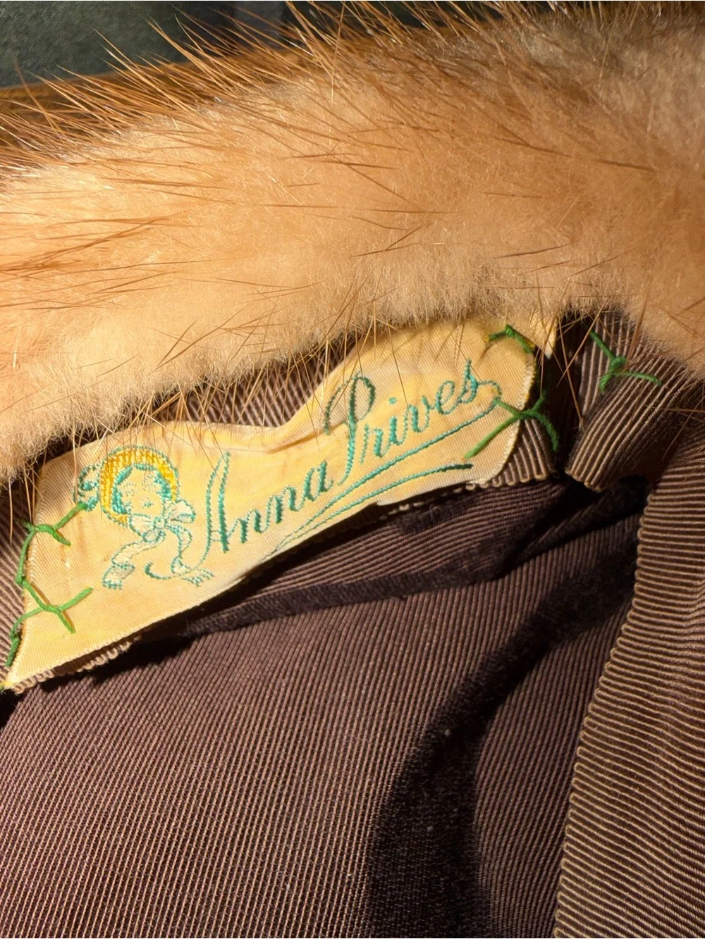 Vintage 1930’s Anna Prives mink Beret